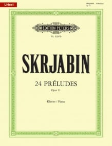 Scriabin: 24 Preludes Opus 11 for Piano published by Peters