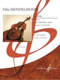 Mendelssohn: Duetto Extrait De La Romance Sans Paroles N 18 Opus 38 for Cello published by Billaudot
