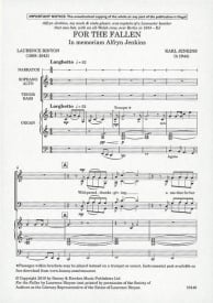 Jenkins: For the Fallen SATB + Narrator published by Boosey & Hawkes