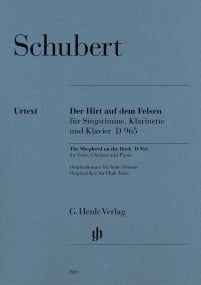 Schubert: The Shepherd on the Rock for High Voice, Clarinet and Piano published by Henle