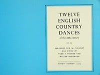12 English Country Dances of 18th Century for Clarinet published by Schott
