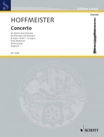 Hoffmeister: Concerto in Bb for Clarinet published by Schott