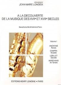 A La Decouverte De La Musique Volume 1 for Alto Saxophone published by Lemoine