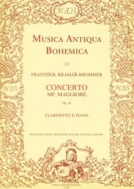 Krommer: Concerto in Eb Opus 36 for Clarinet published by Barenreiter