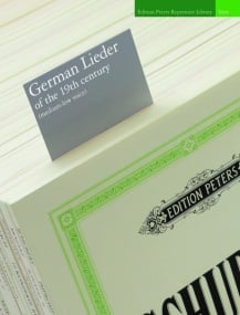 German Lieder of the 19th century Medium Low Voice published by Peters