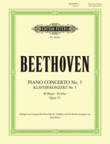 Beethoven: Concerto No 5 in Eb Opus 73 Abridged for Solo Piano published by Peters