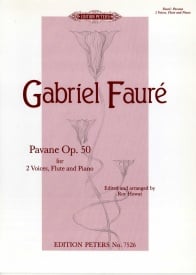 Faure: Pavane for 2 Voices, Flute and Piano published by Peters Edition