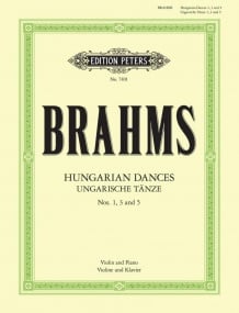 Brahms: 3 Hungarian Dances for Violin published by Peters Edition