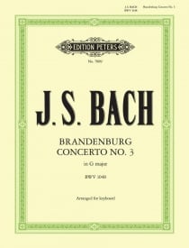 Bach: Brandenburg Concerto No 3 (BWV 1048) for Solo Piano published by Peters