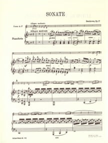 Beethoven: Sonata in F Opus 17 for Horn published by Peters Edition
