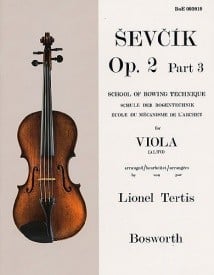 Sevcik: School Of Technique Opus 2 Part 3 for Viola published by Bosworth