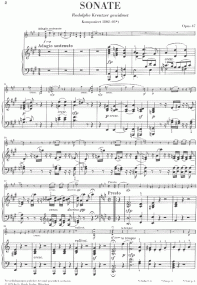 Beethoven: Sonata in A Opus 47 (Kreutzer) for Violin published by Henle