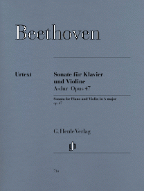 Beethoven: Sonata in A Opus 47 (Kreutzer) for Violin published by Henle