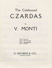 Monti: Czardas for Violin published by Ricordi