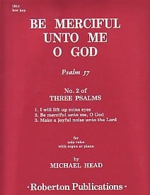 Head: Be Merciful Unto Me O God for Low Voice published by Roberton