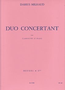 Milhaud: Duo Concertant for Clarinet published by Heugel