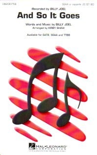 Joel: And So It Goes SSAA published by Hal Leonard