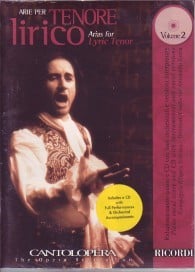 Cantolopera: Arias for Lyric Tenor Volume 2 published by Ricordi (Book & CD)