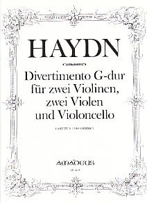 Divertimento in G major for two violas, two violins and cello by Haydn for String Ensemble published by Amadeus