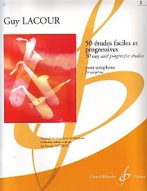 Lacour: 50 Easy and Progressive Studies Book 2 for Saxophone published by Billaudot