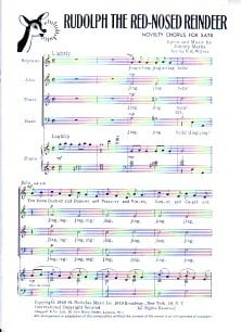 Marks: Rudolph the Red Nosed Reindeer SATB published by IMP