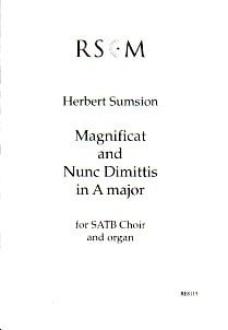 Sumsion: Magnificat and Nunc Dimittis in A published by RSCM