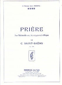 Saint-Saens: Priere Opus 158 for Cello & Organ published by Durand