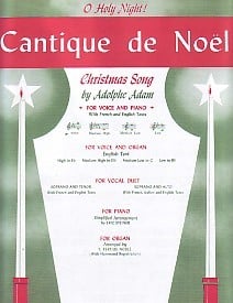 Adam: Cantique De Noel (O Holy Night) For High Voice In Eb published by Schirmer