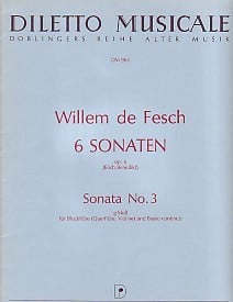 Fesch: Sonata Opus 6 No.3 for Treble Recorder or Flute published by Doblinger