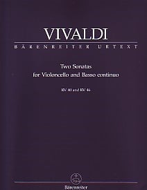 Vivaldi: 2 Sonatas RV40 and 46 for Cello published by Barenreiter