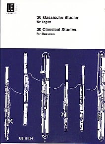 30 Classical Studies for Bassoon published by Universal Edition