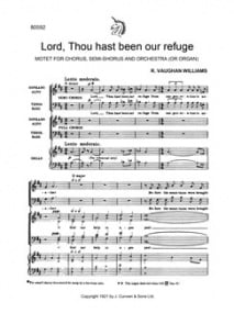 Vaughan Williams: Lord, Thou Hast Been Our Refuge SSAATTBB published by Curwen