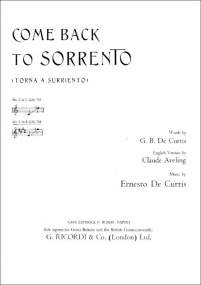 Curtis: Come back to Sorrento in E for High Voice published by Ricordi