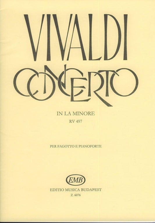 Bassoon: Concerto No 7 in A Minor FVIII for Bassoon published by EMB
