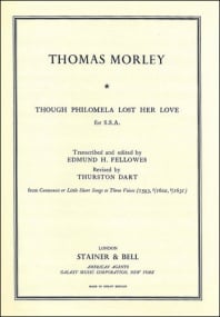 Morley: Though Philomela lost her love SSA published by Stainer & Bell