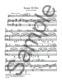Hummel: Sonata in D Opus 50 for Flute published by Heinrichshofen