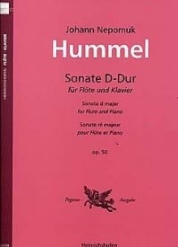 Hummel: Sonata in D Opus 50 for Flute published by Heinrichshofen