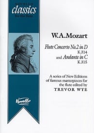 Mozart: Flute Concerto No.2 in D K314, and Andante in C K315 for Flute published by Novello