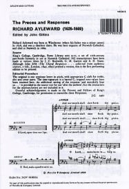 Ayleward: The Preces And Responses SATB published by Novello