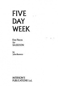 Burness: 5 Day Week for Bassoon published by Paterson
