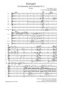 Spohr: Clarinet Concerto No. 2 in E flat major Op. 57 (Study Score) published by Breitkopf