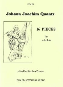 Quantz: 16 Pieces for Flute published by Pan