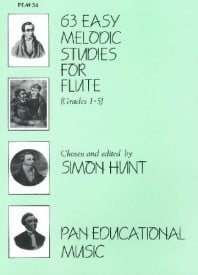 63 Easy Melodic Studies (Grade 1 to 5) for Flute published by Pan