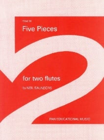 Saunders: Five Pieces for Two Flutes published by Pan