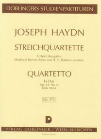 Haydn: String Quartet in Eb Major Opus 64 No 6 Hob.III:64 (Study Score) published by Doblinger