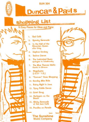 Duncan and Pauls Shopping List by Carr/Reid for Oboe published by Sunshine Music