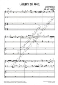 Piazzolla: La Muerte Del Angel for Piano Trio published by Tonos