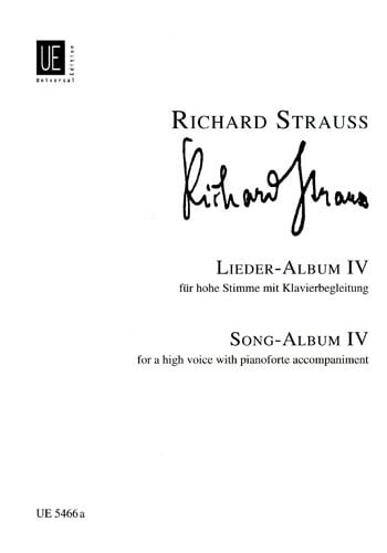 Strauss: Complete Songs (Lieder) Volume 4 High Voice published by Universal Edition