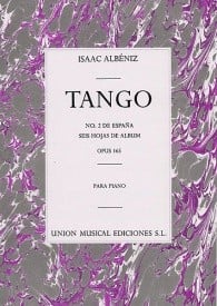 Albeniz: Tango In D From Espana for Piano published by UME