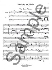 Joplin: Ragtime for Violin published by Schirmer